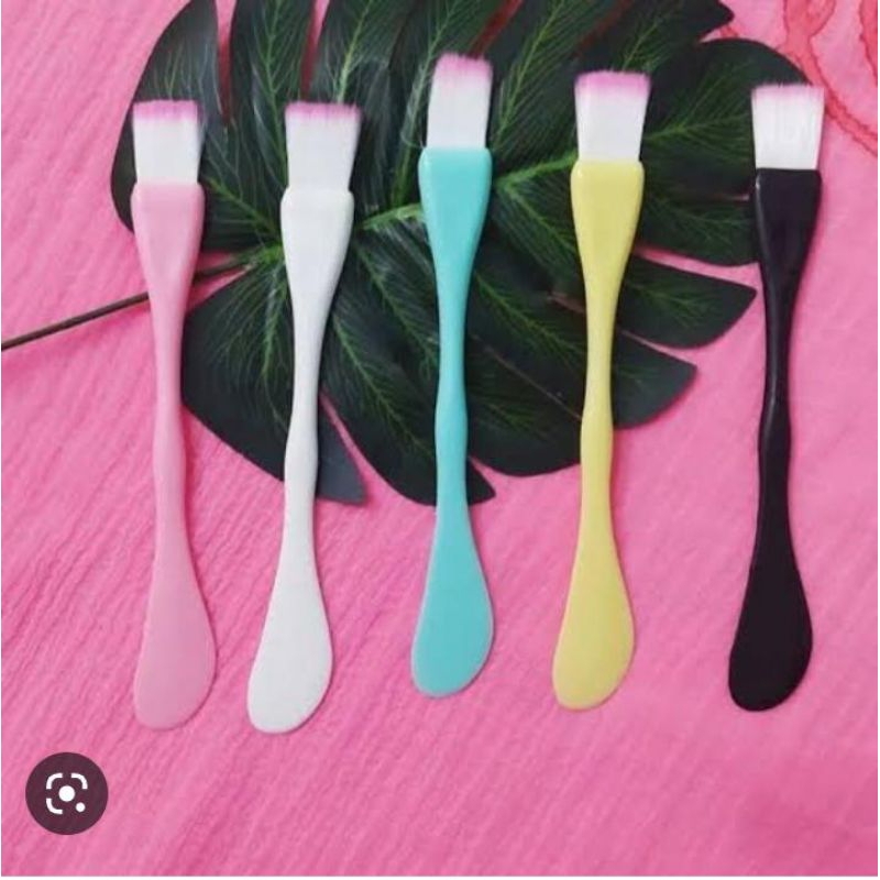 Kuas masker wajah 2 in 1 kuas masker spatula 2in1 brushes make