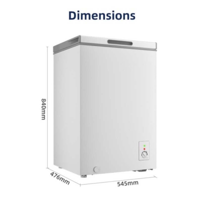 chest freezer / freezer box CHANGHONG 100 liter fcf 136 dw