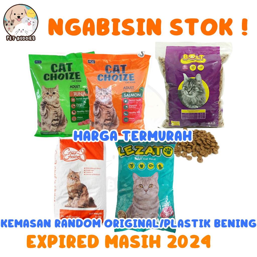 [FREE BONUS]NGABISIN STOCK Makanan Kucing Dry Food Kitten Original Repack 1kg TERMURAH