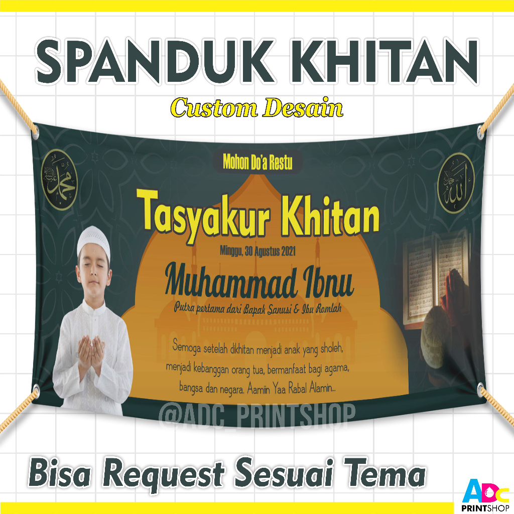 SPANDUK KHITAN / BANNER TASYAKURAN KHITAN