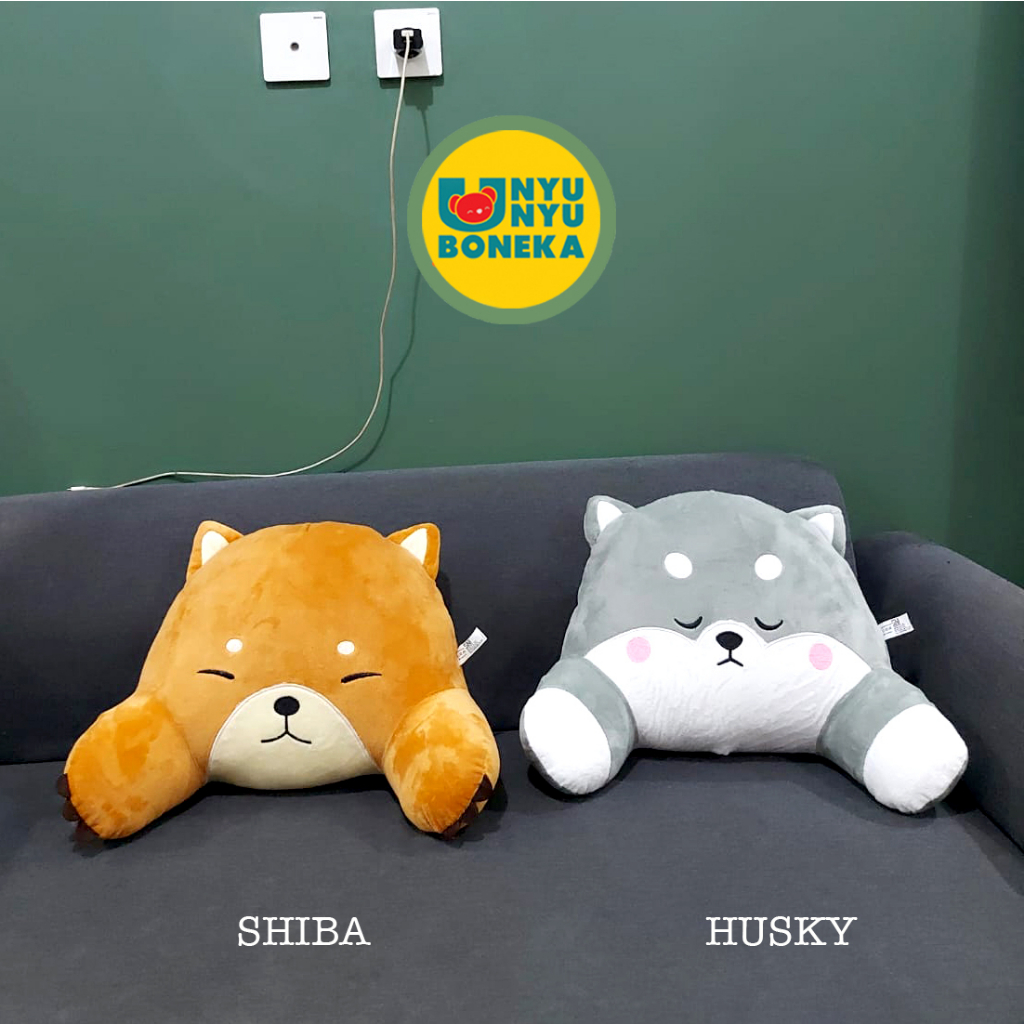 bantal sandaran kursi boneka serigala husky shiba dog bantal kantor bantal mobil bantal ibu hamil