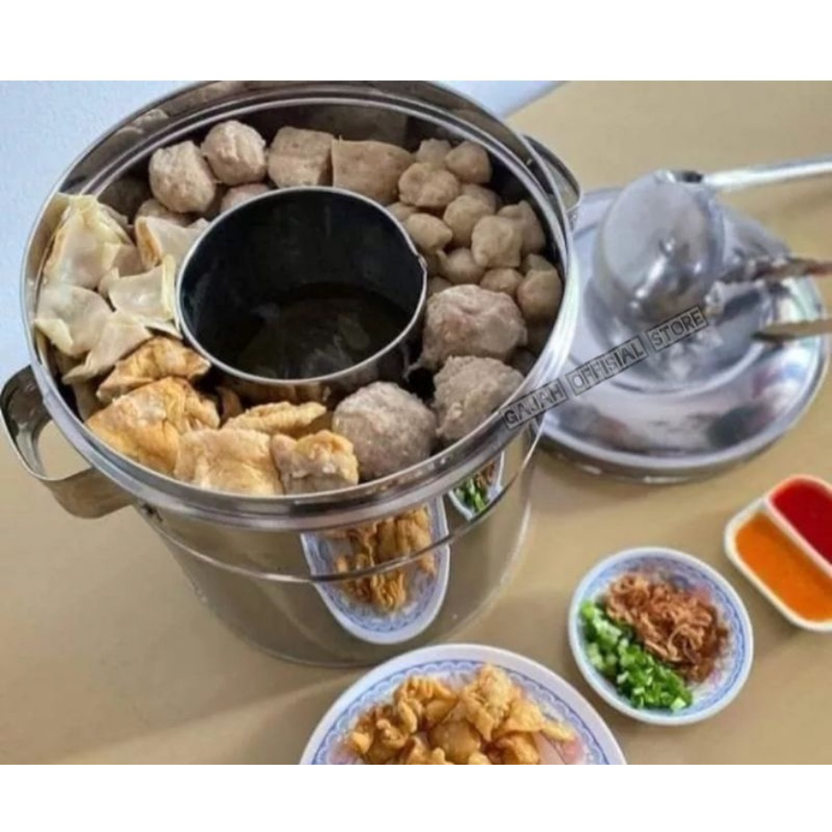 paket lengkap Dandang bakso mini uk 20cm/Dandang bakso stainless.