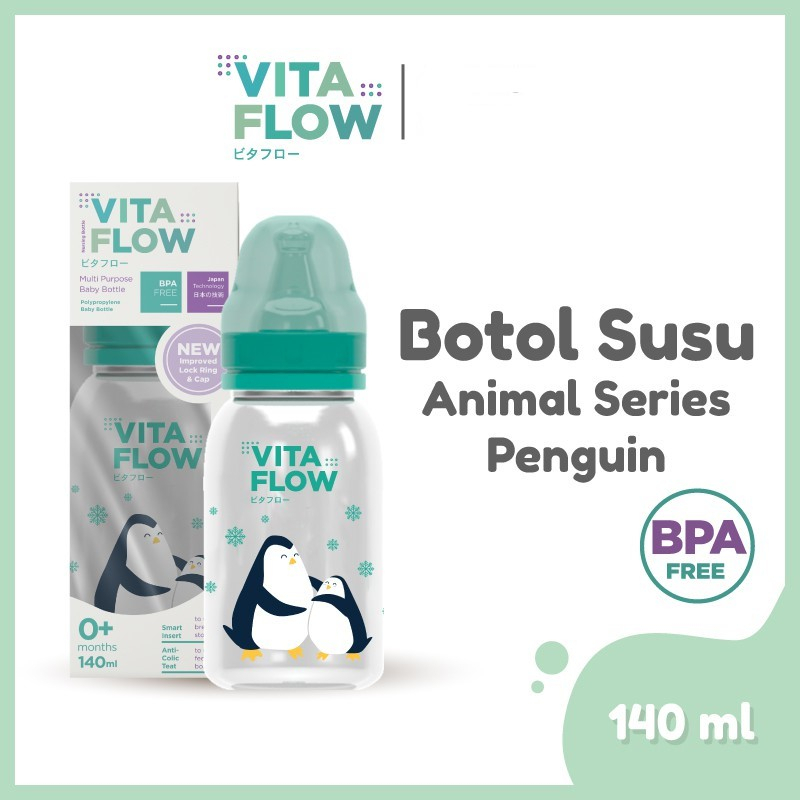 VITAFLOW Botol Susu Multifungsi PP 140ml Dot Size S