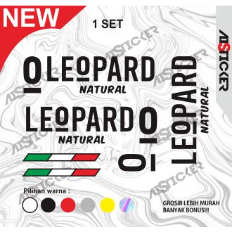 STIKER HELM LEOPARD 1 SET CUTTING MURAH