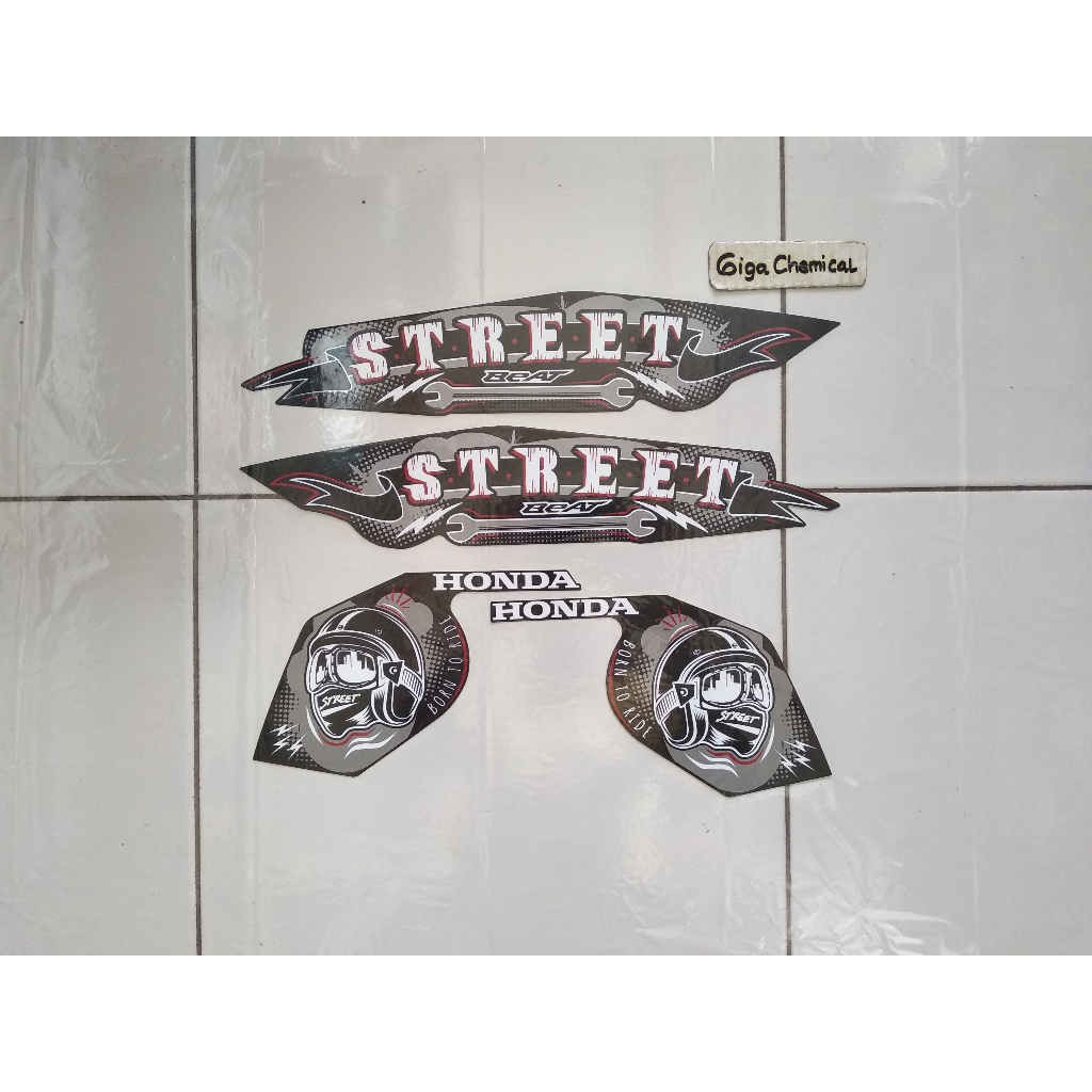 Striping Sticker Lis Honda Beat Street  2022 2023 Hitam Original