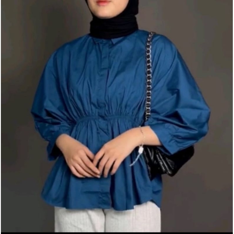 Alya Shirt - Atasan Wanita - Kemeja wanita Kerut Depan