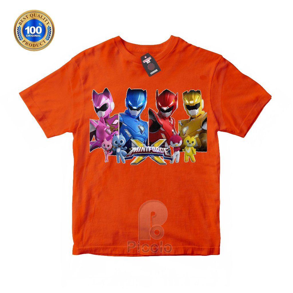 (FREE NAMA) BAJU KAOS ATASAN ANAK MOTIF KARTUN MINIFORCE UNISEX Bahan COTTUN