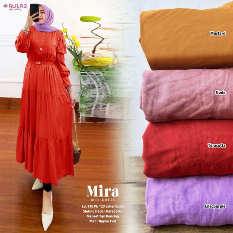 MIRA MIDI DRESS LD 110 RAYON TWILL POLOS BY ALILA 2