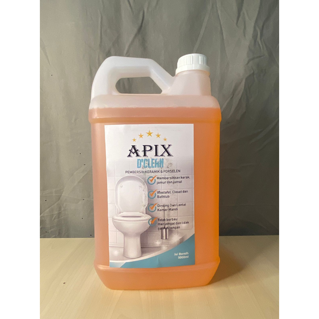 5 LITER APIX D'CLEAN - PEMBERSIH LANTAI GRANIT MARMER KERAMIK PORSELEN RUMAH - LANTAI TERAS DAPUR GA