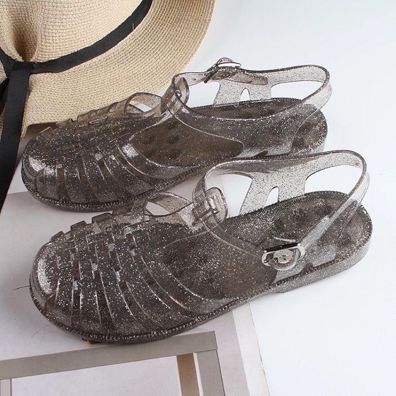 Sandal  jelly Glitter kekinian sandal cewek Glitter import