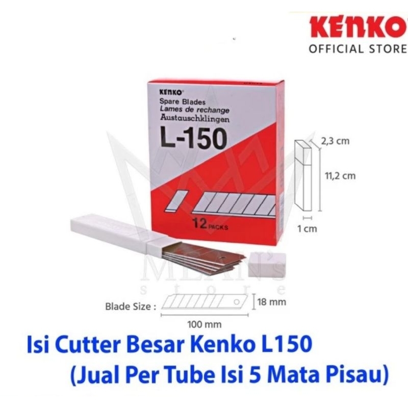 

Isi Cutter Besar Kenko L150 , Isi Cutter KENKO L150 per tube isi 5 pcs