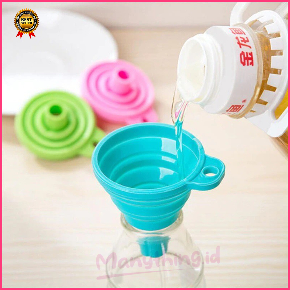 Corong Lipat Silicone Refill Air Sabun Minyak / Corong Bulat Bahan Silikon / corong air