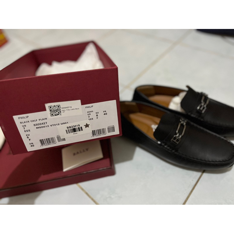 (NBU) BALLY MEN’S SHOES original warna hitam