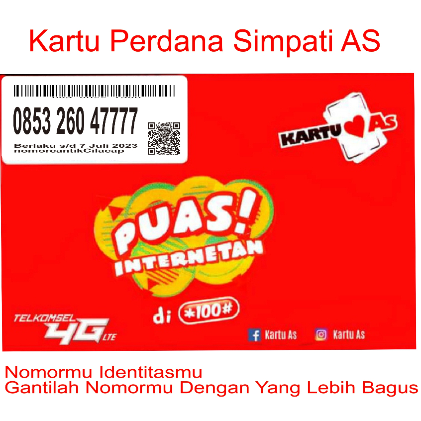 Nomor Cantik Simpati AS 7777 Nomer Rapi Perdana Telkomsel Sempati Hoki Bugis 47777