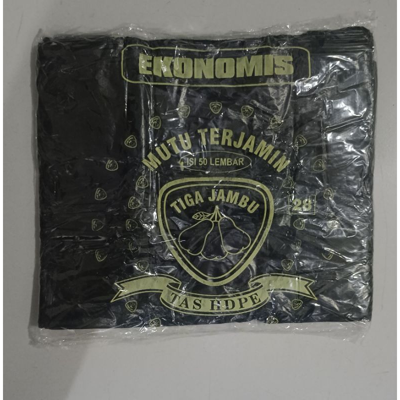 Plastik kresek hitam ukuran 28/ kantong plastik hitam kresek uk 28