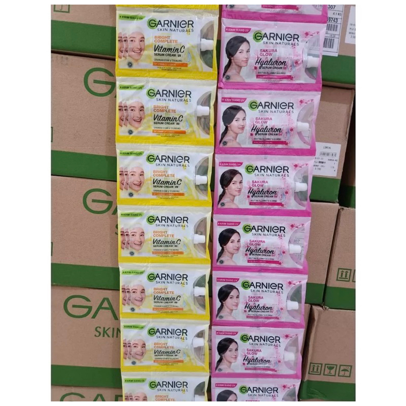 GARNIER CREAM SIANG UV / HYALURON / LIGHT COMPLETE / SKIN NATURALS / SAKURA WHITE / WHITENING SERUM CREAM UV