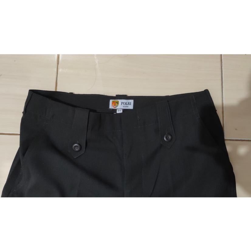 celana pdl polri - satpam - security - celana PDL hitam dan coklat  bahan halus