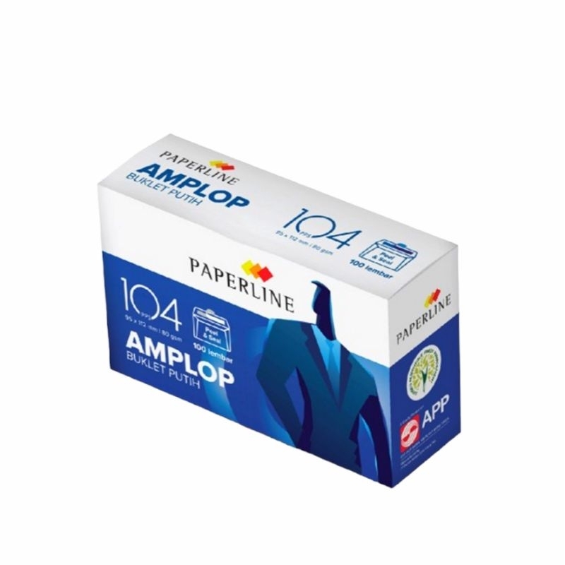 

AMPLOP Paperline Putih Polos No.104 Isi 100 Lembar