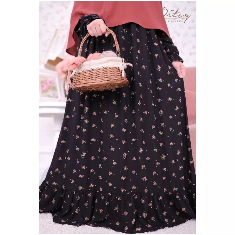 ELISHIA BLACK DITSY JUMBO