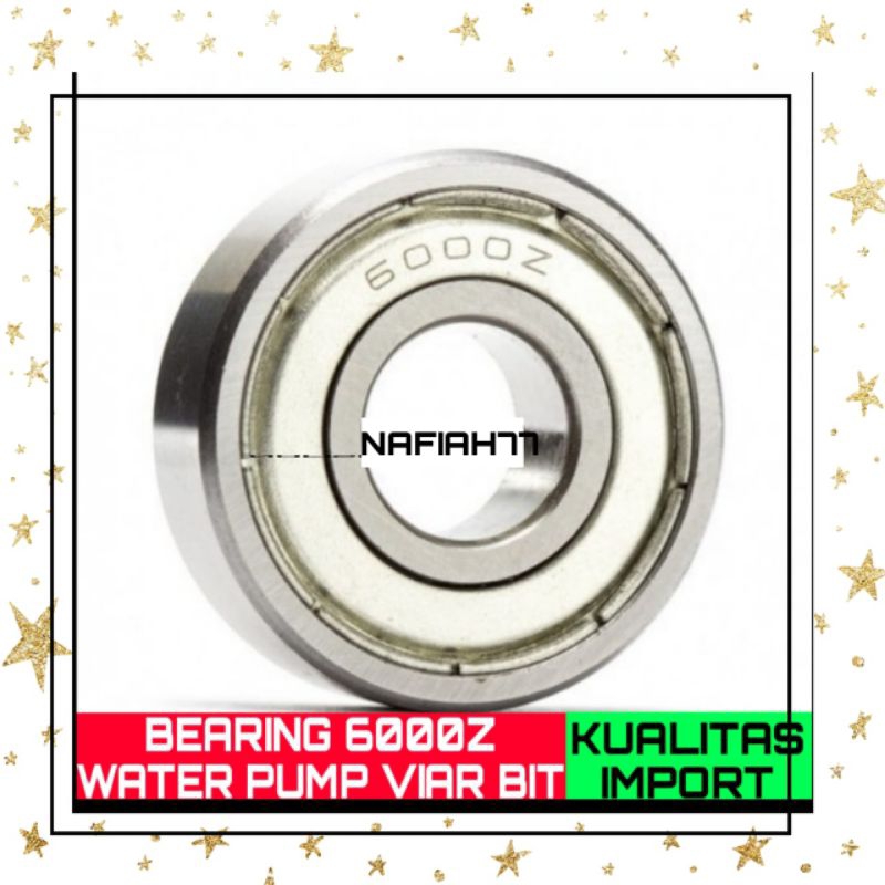 (KUALITAS IMPORT)BEARING 6000 WATER PUMP VIAR BIT SPARE PARTS MOTOR RODA TIGA