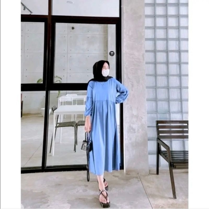 KAYLA MIDI CRINCLE AIRFLOW/ TERBARU/TERLARIS REMAJA TERKINI/TERMURAH