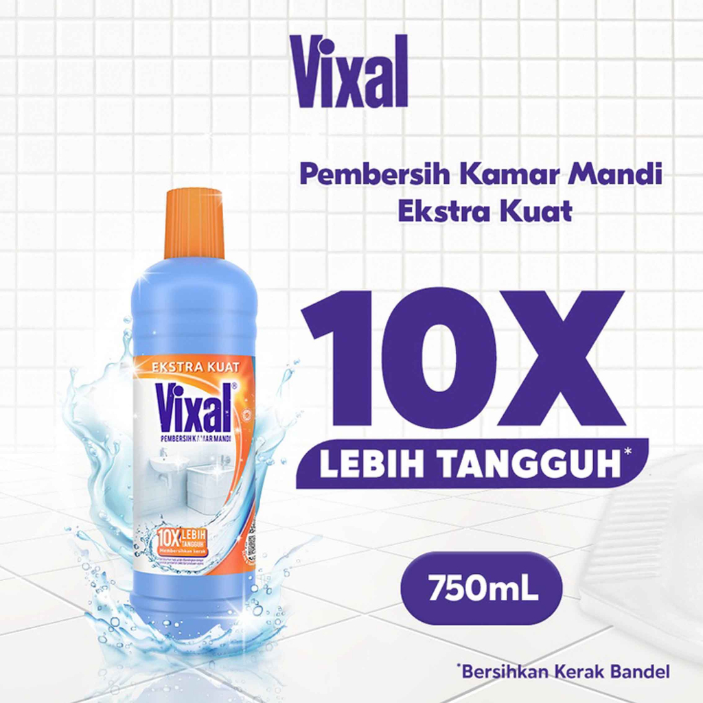 VIXAL/ PEMBERSIH KAMAR MANDI/ PORSELEN BIRU EKSTRA KUAT/ 750ML