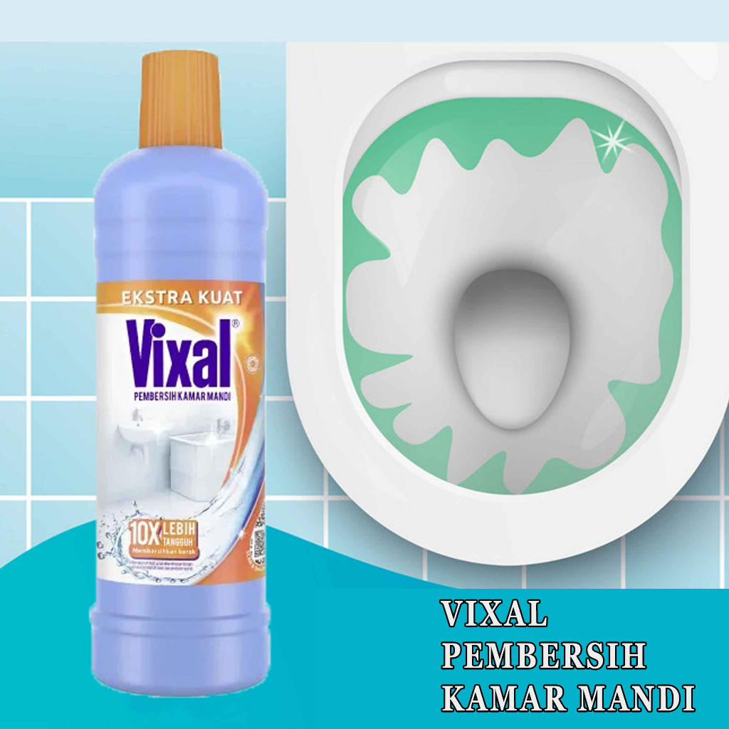 VIXAL/ PEMBERSIH KAMAR MANDI/ PORSELEN BIRU EKSTRA KUAT/ 750ML