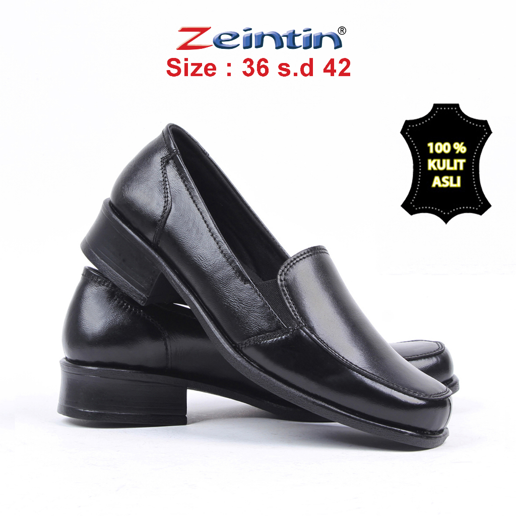 Zeintin - Sepatu Pantofel Kerja Wanita Sepatu Pantofel Formal Bahan Kulit Asli Terbaru Handmade Original Zeintin BJ