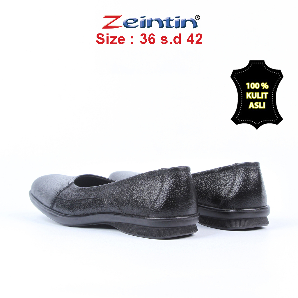 Zeintin - Sepatu Pantofel Wanita Sepatu Paskibra Wanita Bahan Kulit Asli Formal Kasual Kerja Kantor BJ