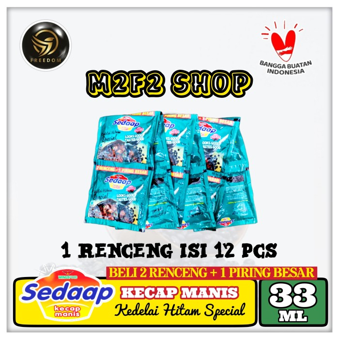 

Kecap Manis Sedaap Kedelai Hitam Special Sachet - 33 ml (Kemasan 1 Renceng)