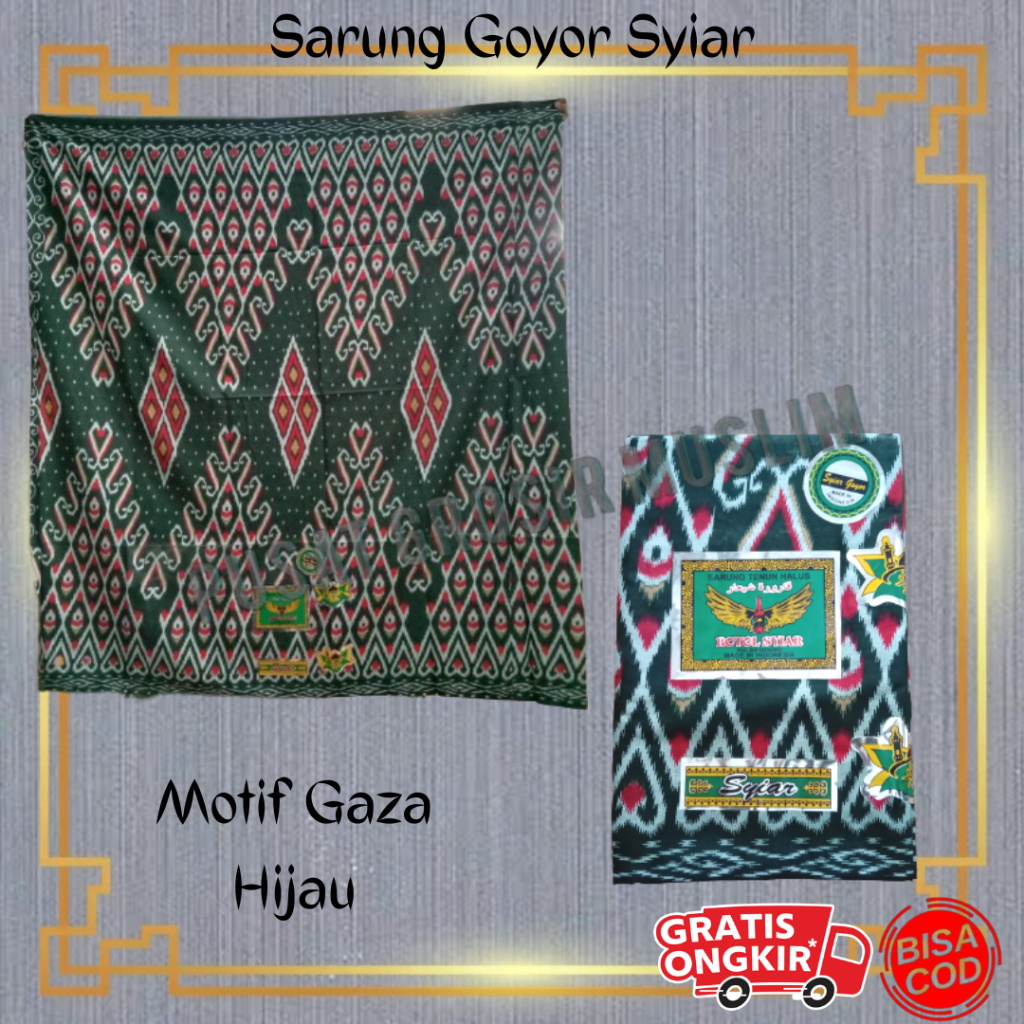 Promo Sarung Goyor Syiar Printing Sarung Goyor Botol Syiar Semi Tenun Motif Gaza