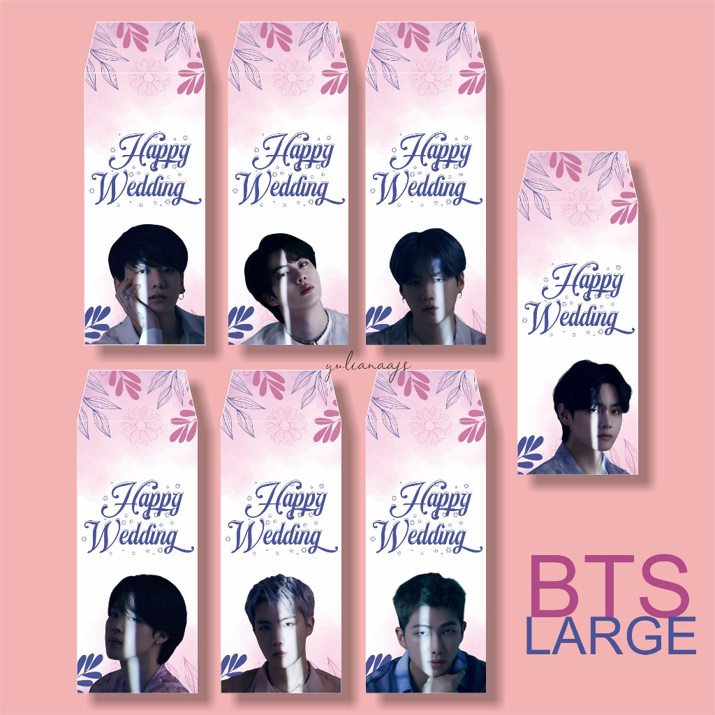 

ANGPAO WEDDING PANJANG CUSTOM KPOP / TEMPLATE/AMPLOP KONDANGAN BTS/AMPLOP WEDDING BTS/AMPLOP PERNIKAHAN BTS KPOP