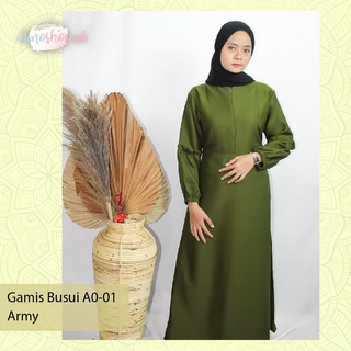 Baju Muslim Dress Panjang Polos Gamis Larisa Series