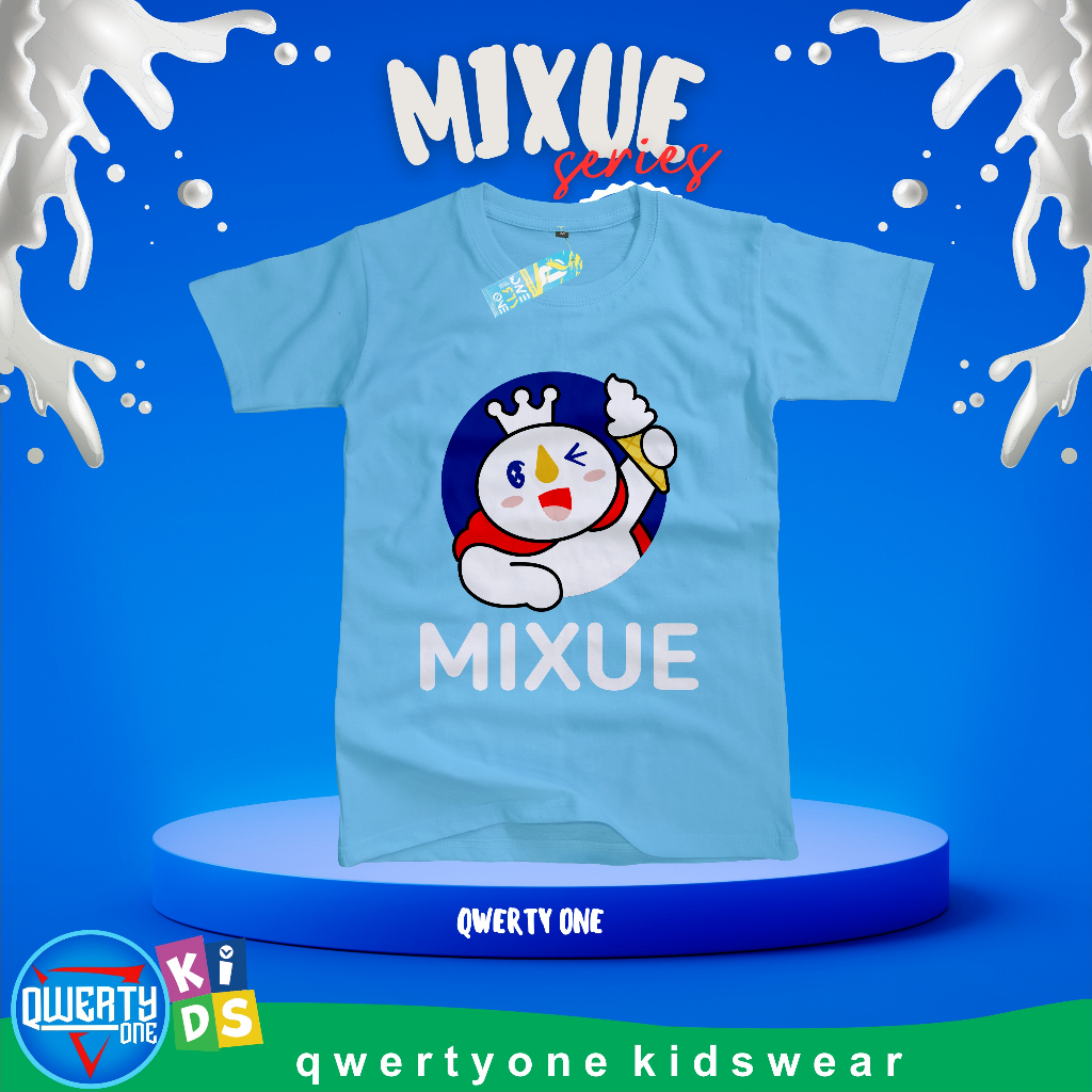 Kaos Anak Distro Karakter Mixue 1-12 Tahun