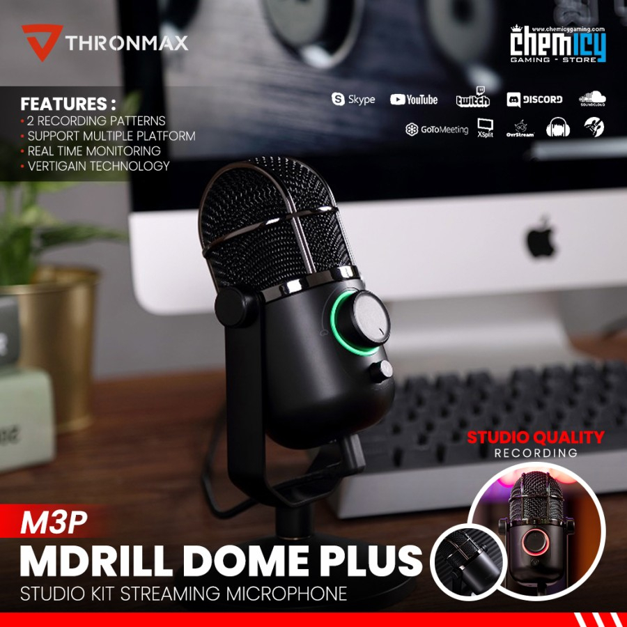 Thronmax Mdrill Dome Plus M3P USB Condenser Gaming Microphone