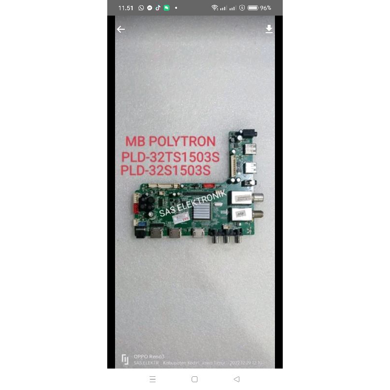 MB MOTHERBOARD MAINBOARD MESIN TV LED POLYTRON 32 INCH PLD-32S1503S PLD-32S1503 PLD-32TS1503S PLD-32