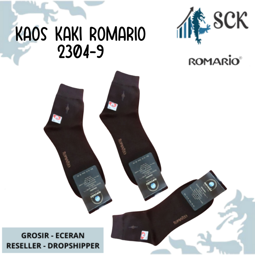 Kaos Kaki Pria ROMARIO 2309 2304 2303 Panjang SEBETIS Casual Halus / Perlengkapan Kerja Formal / Kebutuhan Kantor  - sckmenwear GROSIR