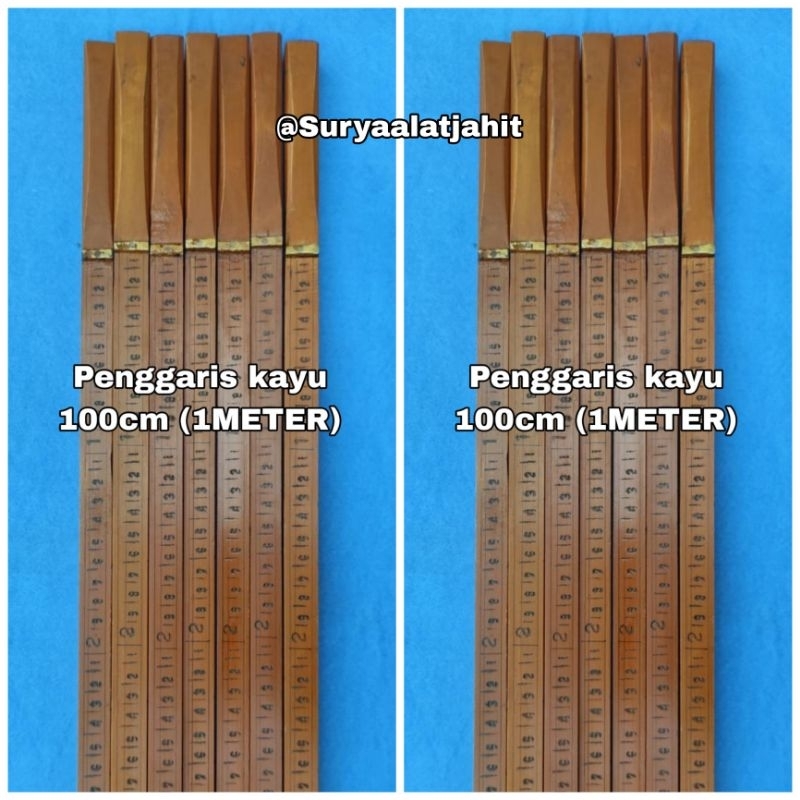 Penggaris kayu 100cm (1METER) =rp.33.000/1pcs