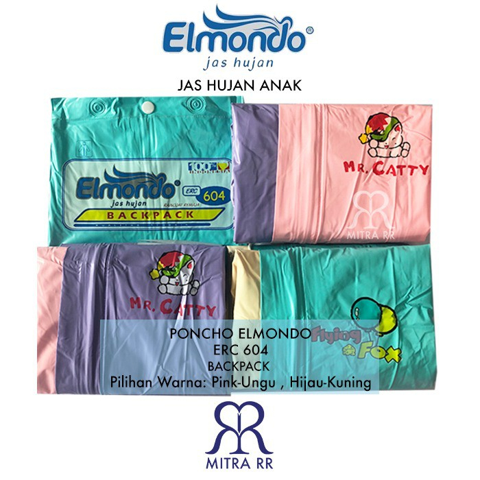 Jas Hujan Elmondo Anak Ponco BACKPACK 604