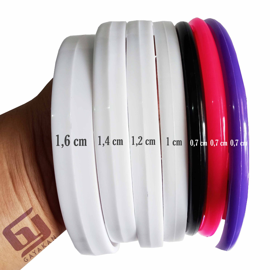 1 Lusin (12 Pcs) Bando Polos Plastik Bahan Craft DIY Multiwarna