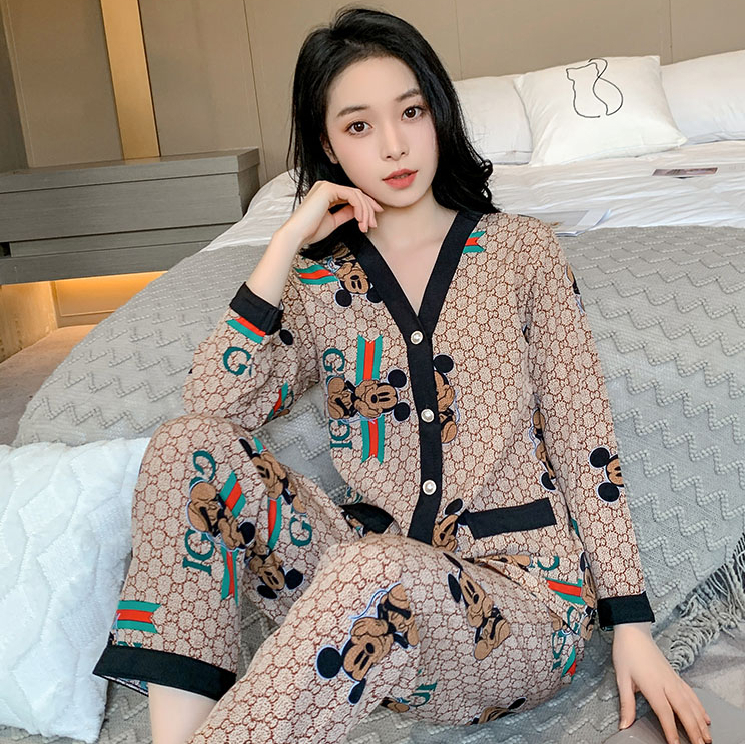 Piyama Wanita Dewasa Model Kancing Depan Mewah Lengan Panjang Celana Panjang Import High Quality Sleepwear