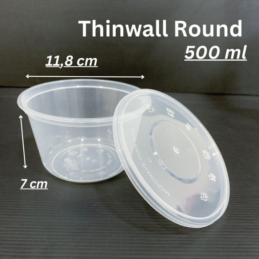 Thinwall bowl 500 ml / mangkok makan plastik