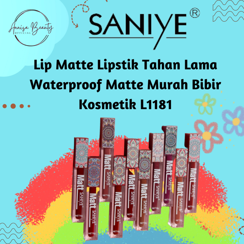 SANIYE 【BPOM】Lip Matte Lipstik Tahan Lama Waterproof Matte Murah Bibir Kosmetik L1181