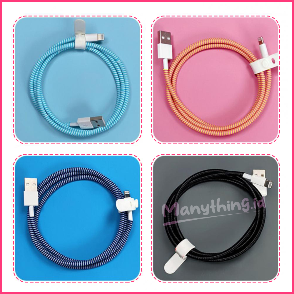 PELINDUNG KABEL CHARGER WARNA UNIVERSAL / PELILIT KABEL DATA HP / PELINDUNG KABEL SPIRAL WARNA / CABLE PROTECTOR