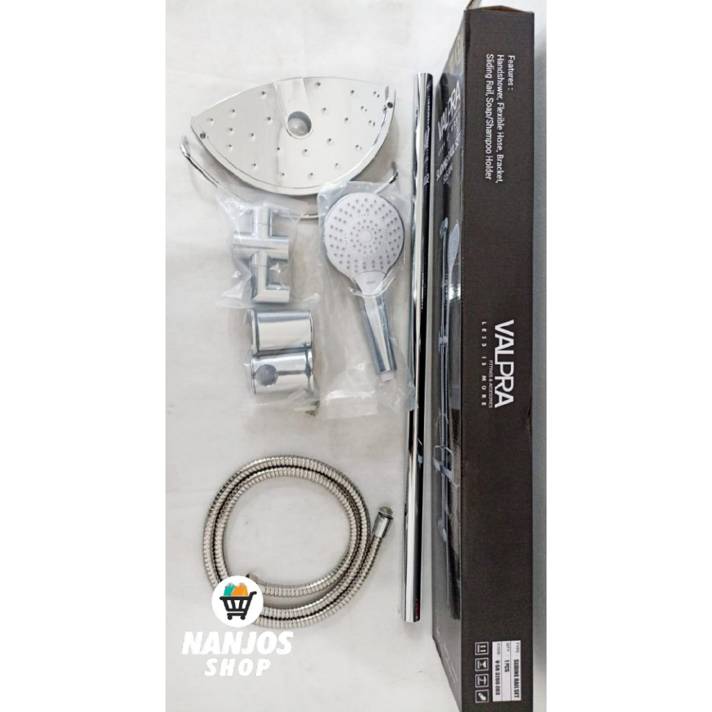 Valpra Hand Shower Tiang Lever / Shower Mandi Chrome Panas Dingin Hand Set V-SR 3260 C03 Garansi Resmi 5 Tahun