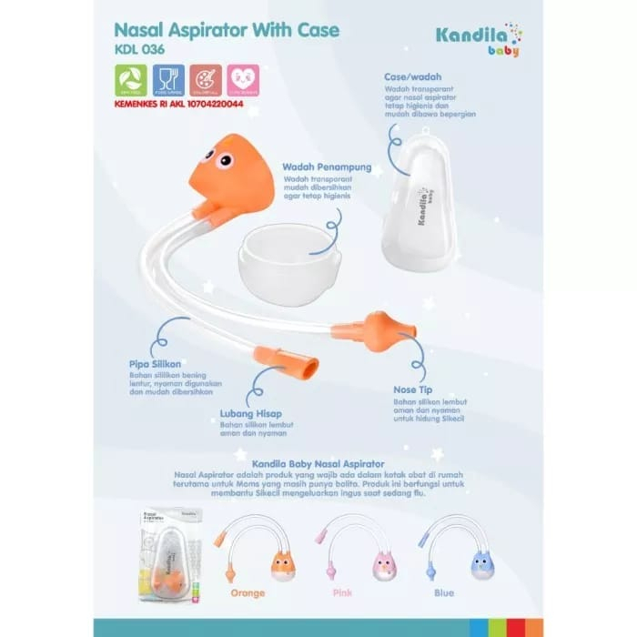 KANDILA Nasal Aspirator with Case KDL 036 Penyedot Ingus Bayi