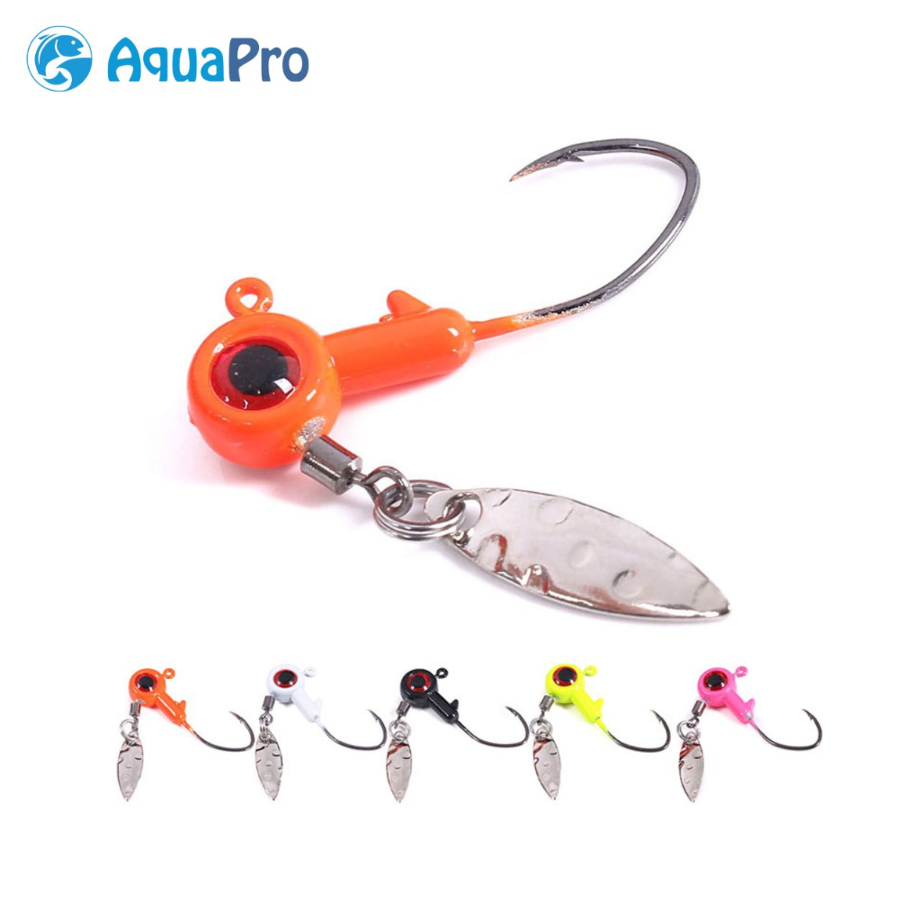 Umpan Jigging 5 Buah Kepala Jig Lambat Kait Pancing 1.75G 3.5G Terkena Timbal Jig Kepala Kait Berduri Umpan Jigging Kait Memancing