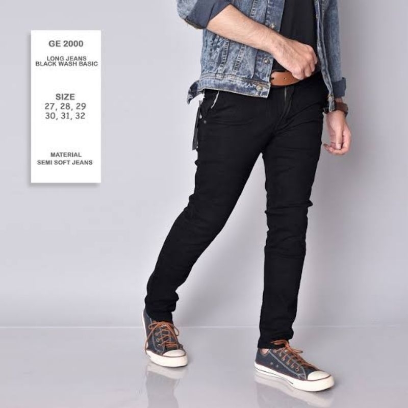 Celana Jeans Pensil Panjang Pria/Wanita