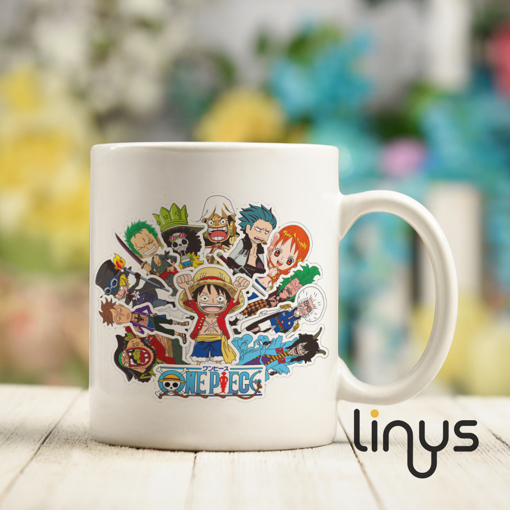 Mug chibi one piece full animasi sticker