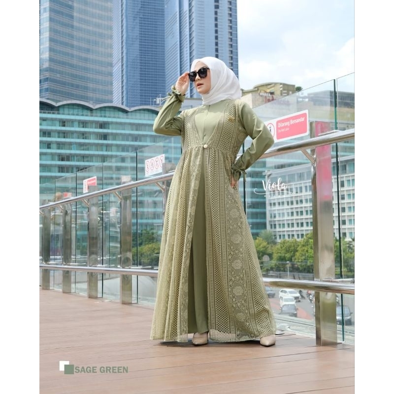 Dress Shanum Viola dan KANIA amelia itycrepe ori brand wanita busana muslim remaja terbaru cod grosir termurah